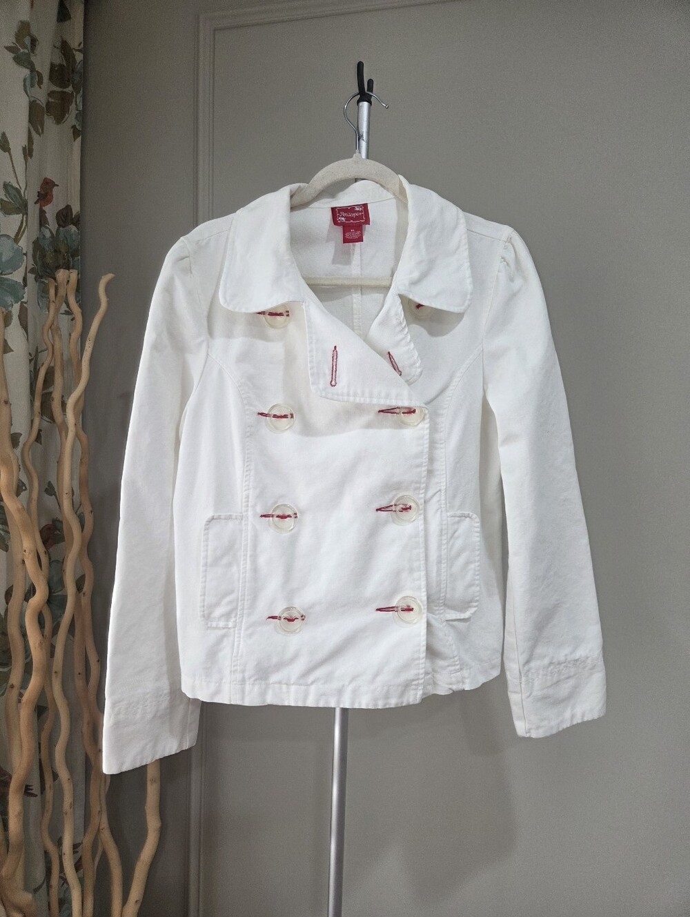 Periscope White Double-Breasted Women's Blazer Sz.XL